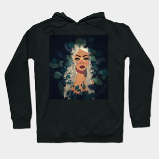 Magical forest and the Elf Illustration Hoodie